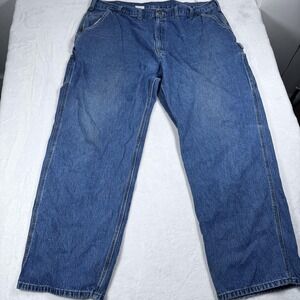 Carhartt Original Dungaree Fit‎ Jeans Mens 44x32 Blue Denim Carpenter Work